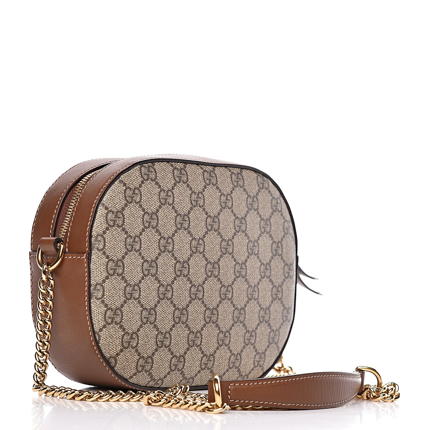 Gucci GG Supreme Monogram Bee Embroidered Mini Chain Shoulder Bag Beige Tuscany 3 of 12