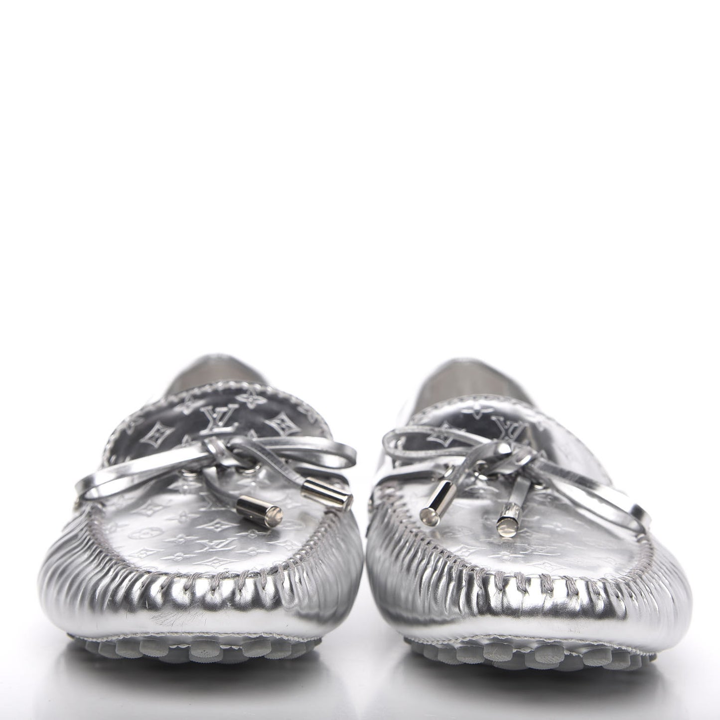 Calfskin Monogram Gloria Loafers 41 Silver