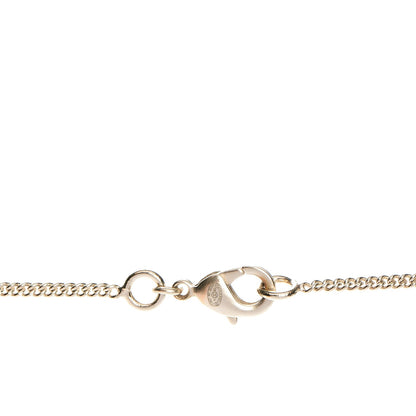 Chanel Gripoix Poured Glass Crystal CC Cross Necklace Gold 5 of 6