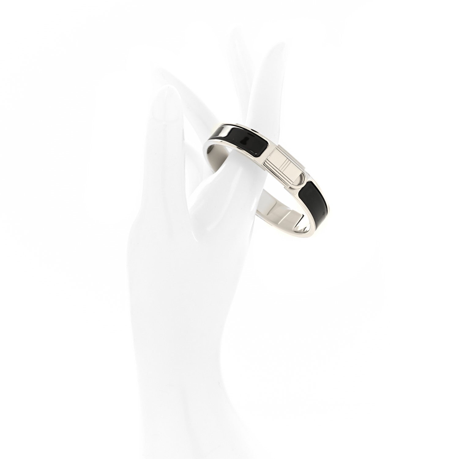 Hermes Enamel Narrow Clic Cadenas Bracelet PM Black 2 of 5