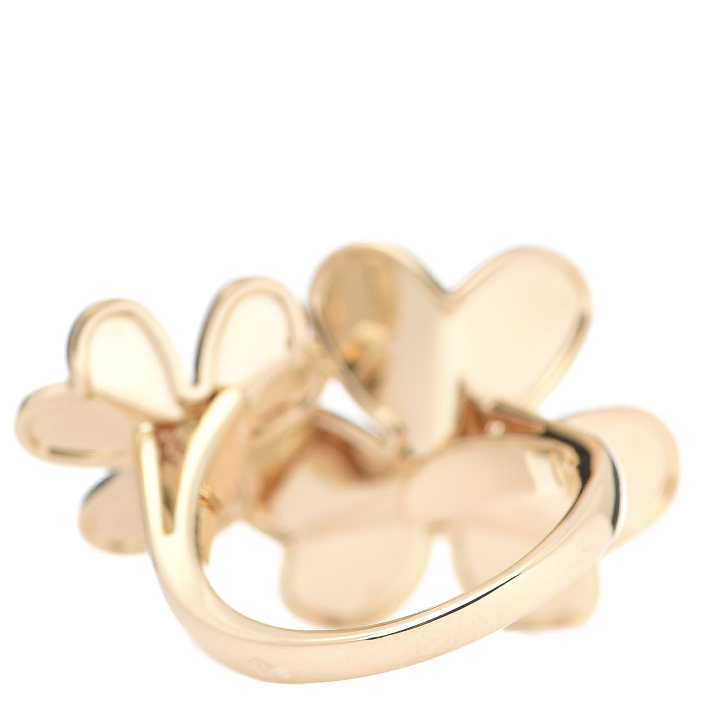 18K Yellow Gold Diamond Frivole Between The Finger Ring 54 6.75
