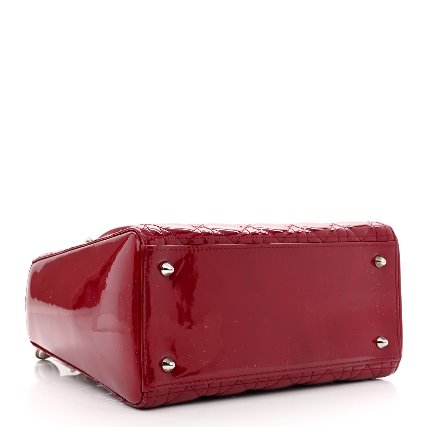 Christian Dior Patent Cannage Medium Lady Dior Red 4 of 10
