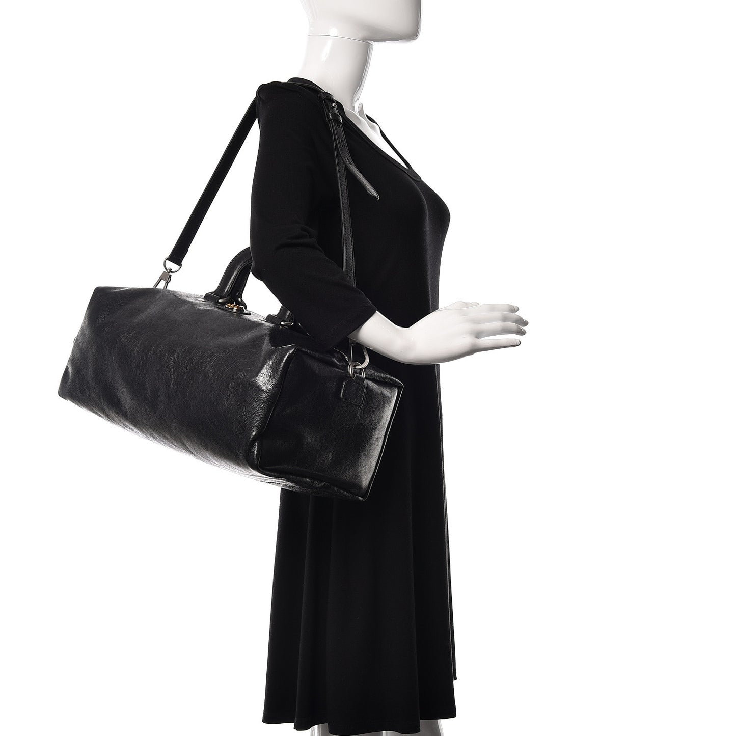 Fluffy Calfskin Morpheus Convertible Backpack Black