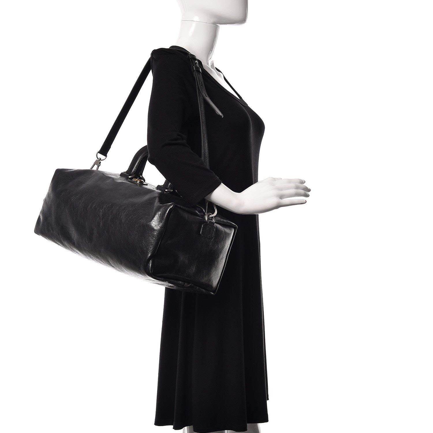 Gucci Fluffy Calfskin Morpheus Convertible Backpack Black 2 of 10