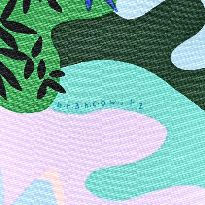 Hermes Silk En Liberte Scarf 90 Bleu Moyen Vert 6 of 8