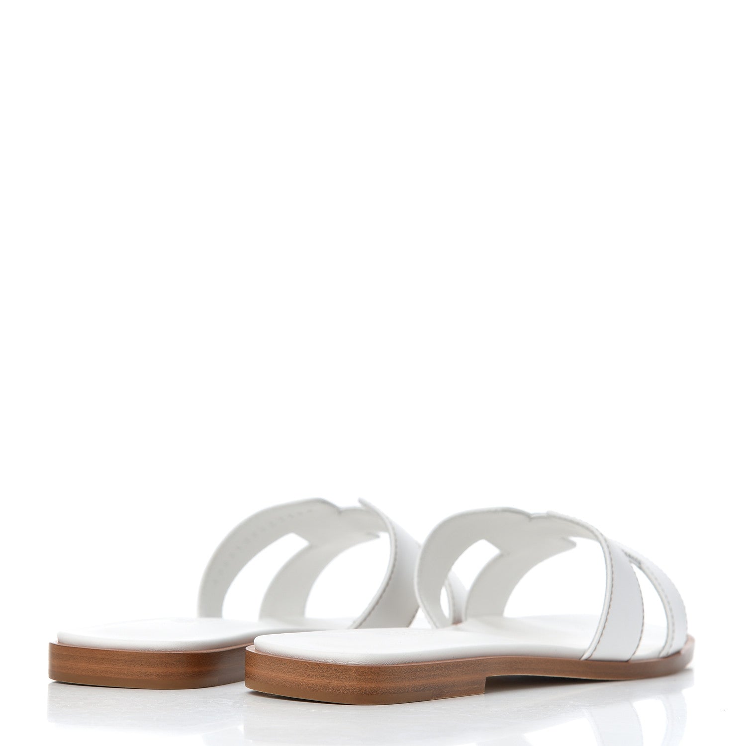 Hermes Box Calfskin Oran Sandals 36.5 White 4 of 16