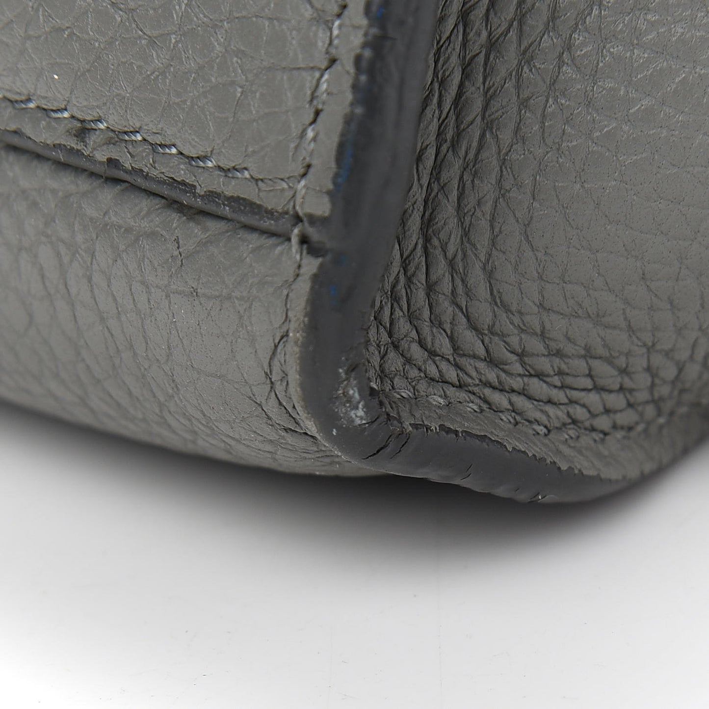 Supple Grained Calfskin Small Big Bag Grey