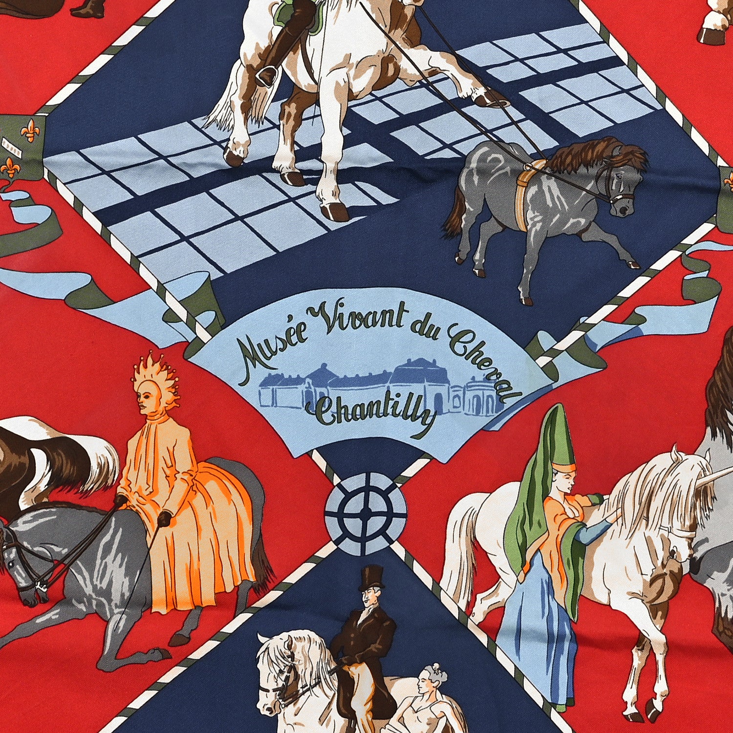 Hermes Silk Musee Vivant du Cheval Chantilly Scarf 90 2 of 4