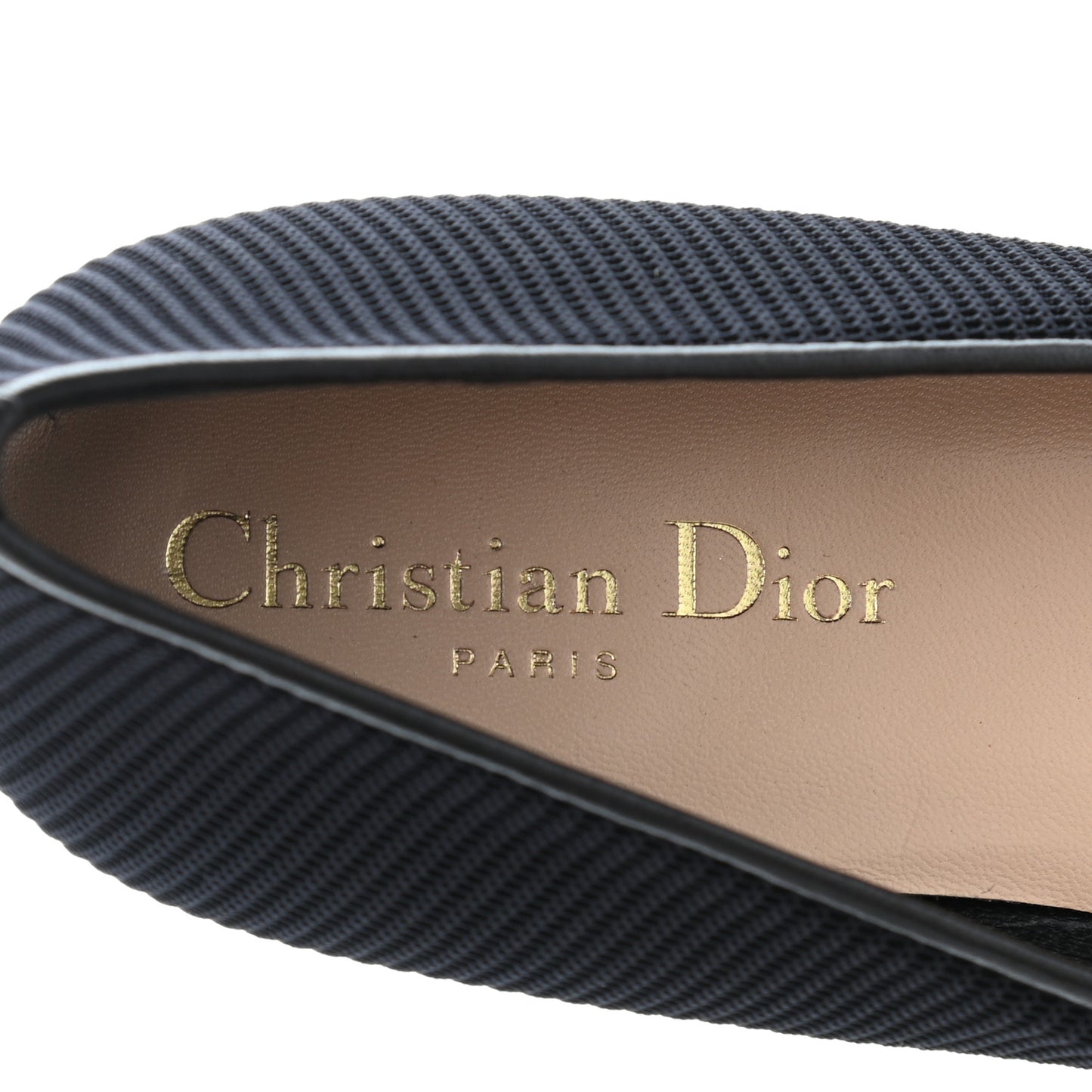 Technical Fabric Pointed Toe Flats 38.5 Black