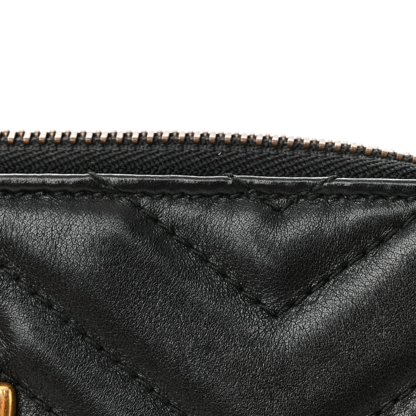 Calfskin Matelasse Mini GG Marmont Chain Bag Black