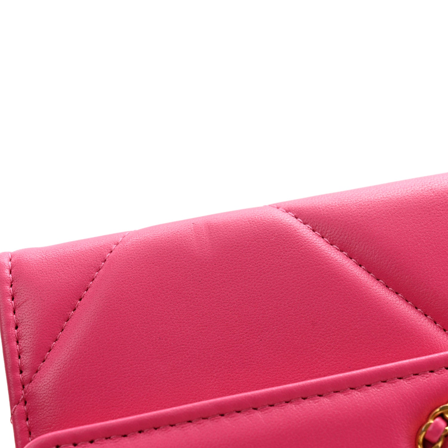 Chanel Lambskin Quilted Chanel 19 Flap Wallet Dark Pink 11 of 12