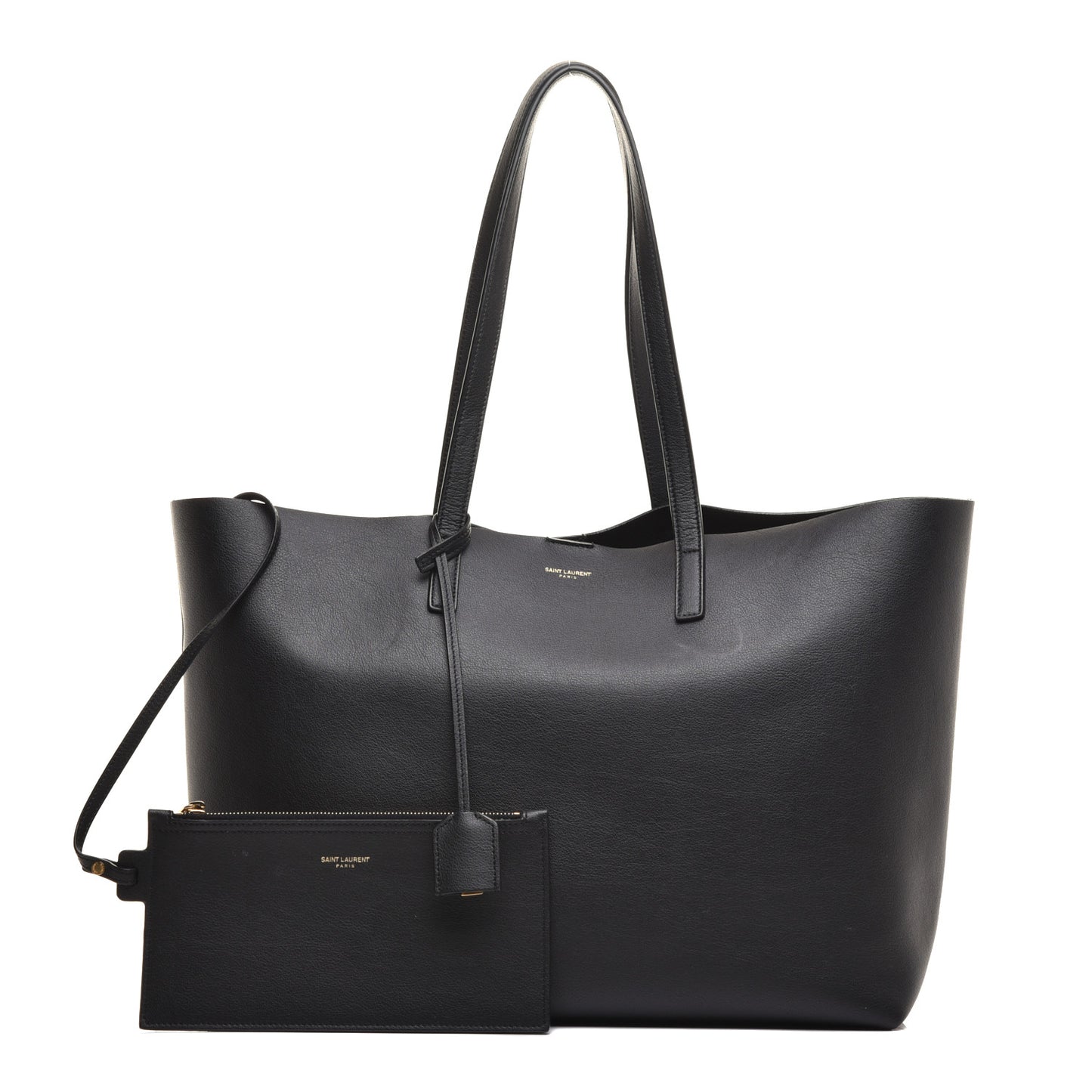Calfskin Large Shopping Tote Black