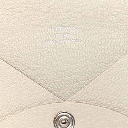 Hermes Chevre Mysore Calvi Card Case Mushroom 6 of 7