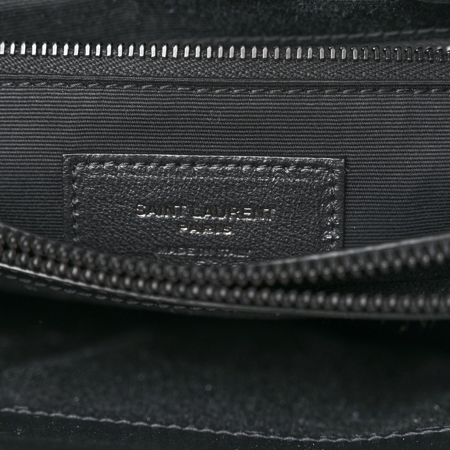 Calfskin Y Quilted Monogram Monochrome Medium Loulou Chain Satchel Black