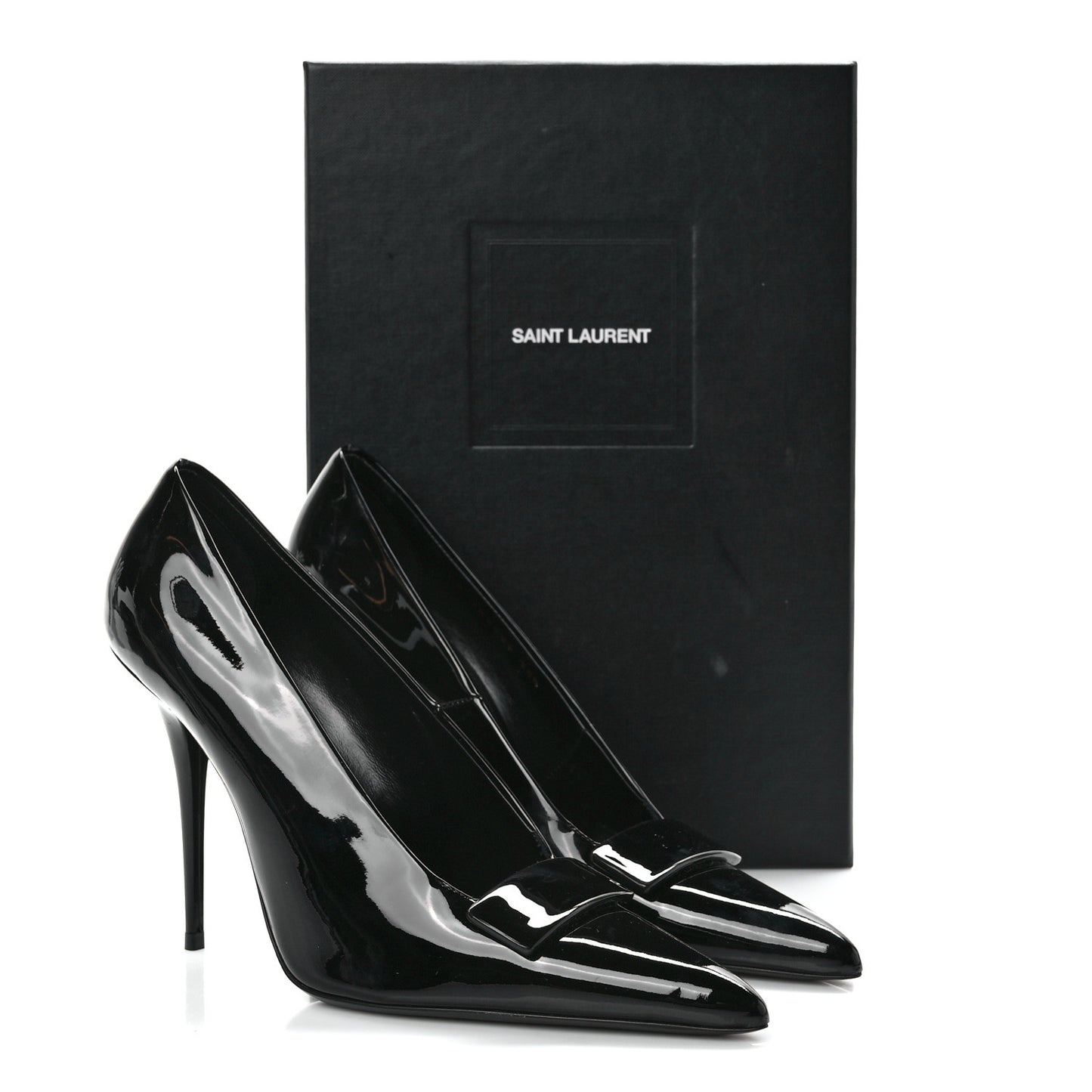 Patent Calfskin Kayla 110 Pumps 38.5 Black