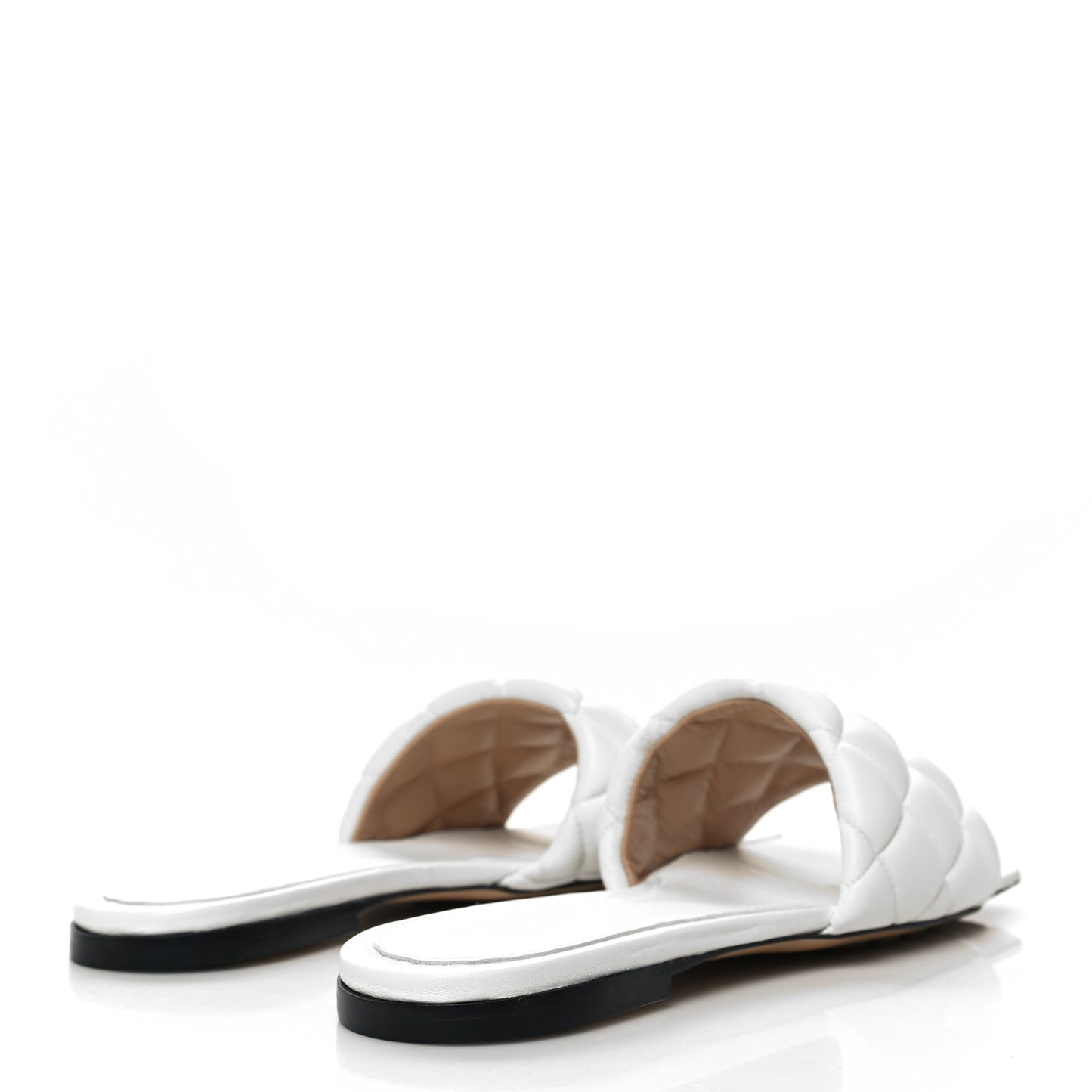 Nappa Matelasse Padded Flat Sandals 36.5 Optic White