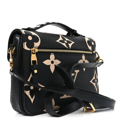 Louis Vuitton Empreinte Monogram Giant Crafty Pochette Metis Black Creme 3 of 9