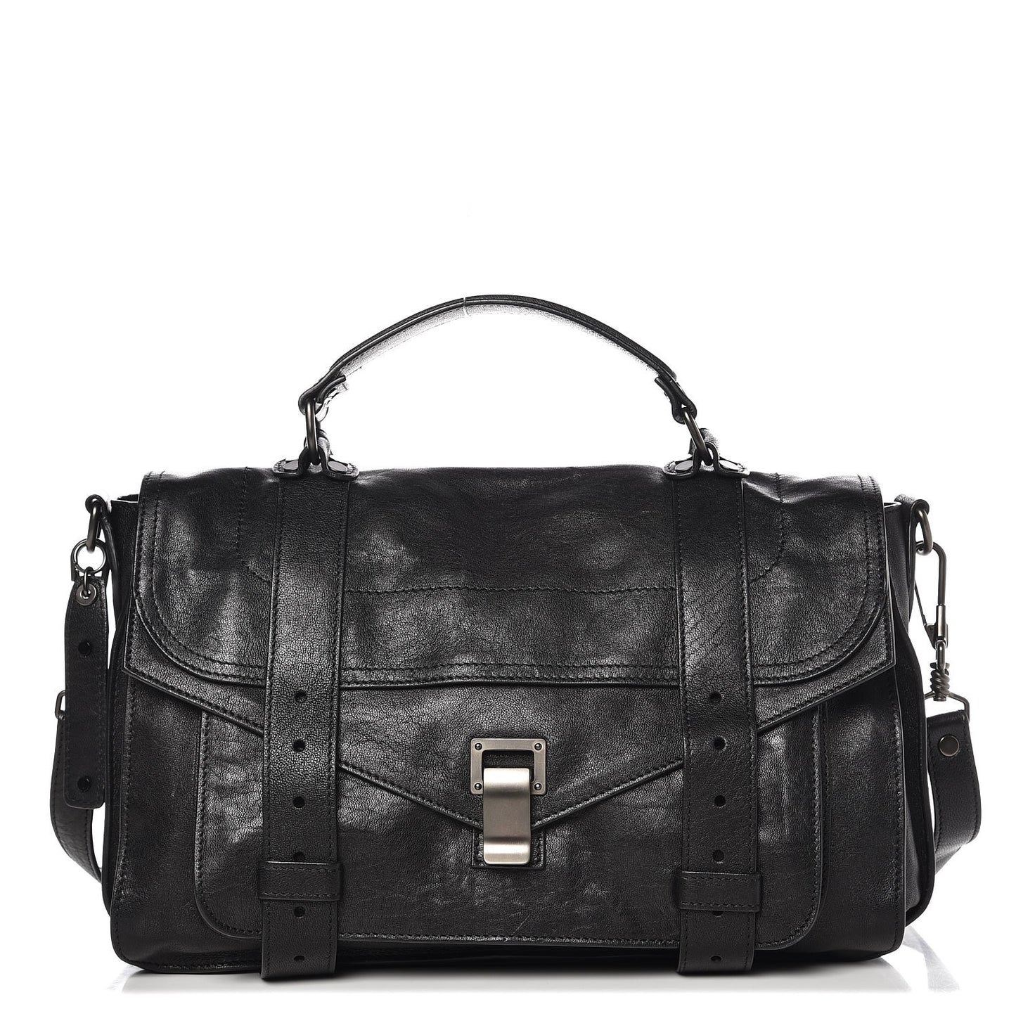Lambskin Medium PS1 Satchel Black