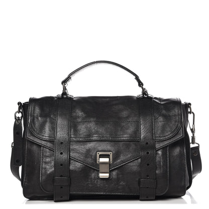Proenza Schouler Lambskin Medium PS1 Satchel Black 1 of 7
