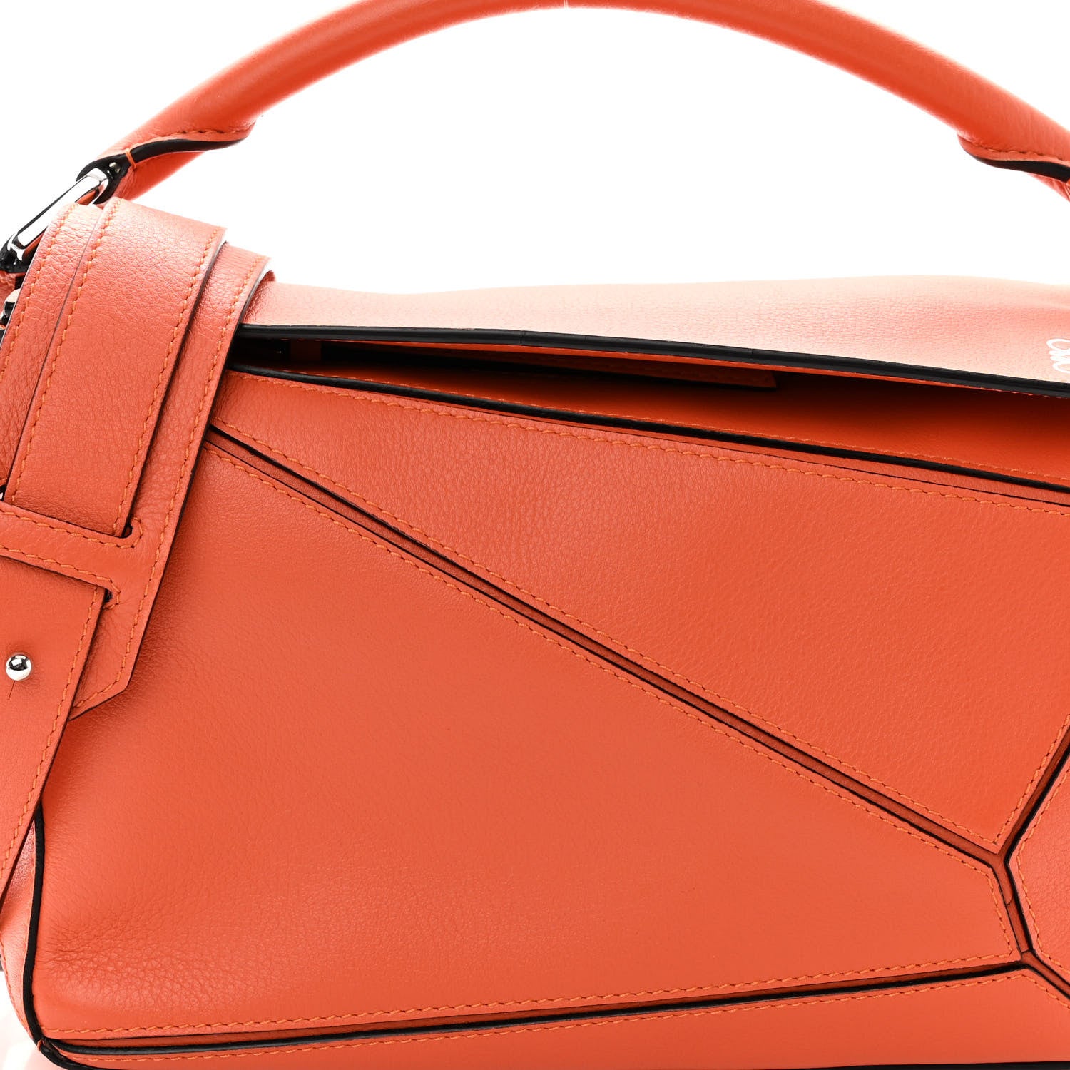 Loewe Calfskin Medium Puzzle Bag Coral 12 of 17
