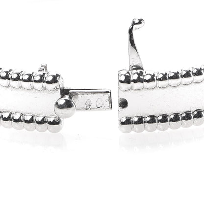 Van Cleef & Arpels 18K White Gold Perlee Signature Bangle Bracelet M 5 of 6
