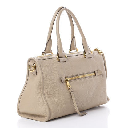 Prada Vitello Daino Shopping Satchel Cammeo 3 of 21