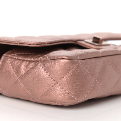 Chanel Metallic Grained Calfskin Quilted 2.55 Reissue Phone Holder With Chain Copper 9 of 10