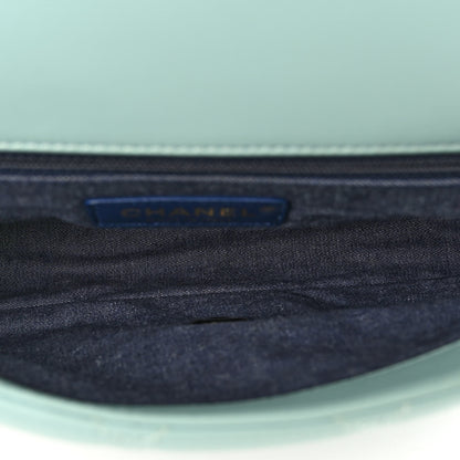 Chanel Lambskin Quilted Resin Bi-Color Chain Flap Bag Light Blue 5 of 10