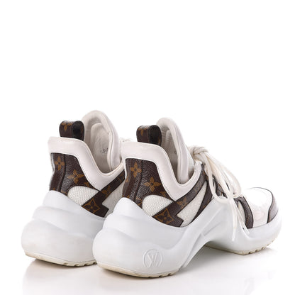 Louis Vuitton Patent Monogram LV Archlight Sneakers 37.5 White 4 of 9