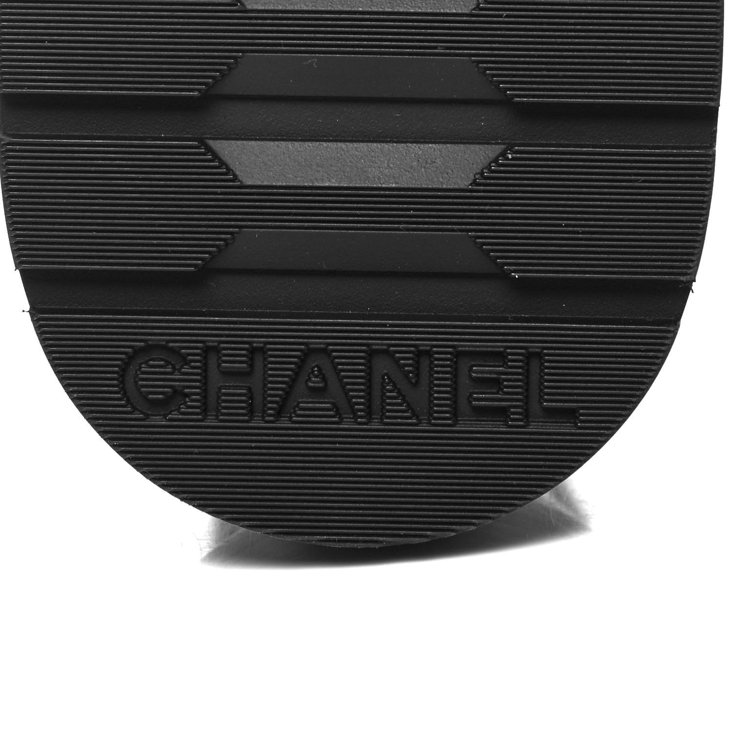 Chanel Shiny Calfskin Quilted Lace Up Combat Boots 36 Black 6 of 8