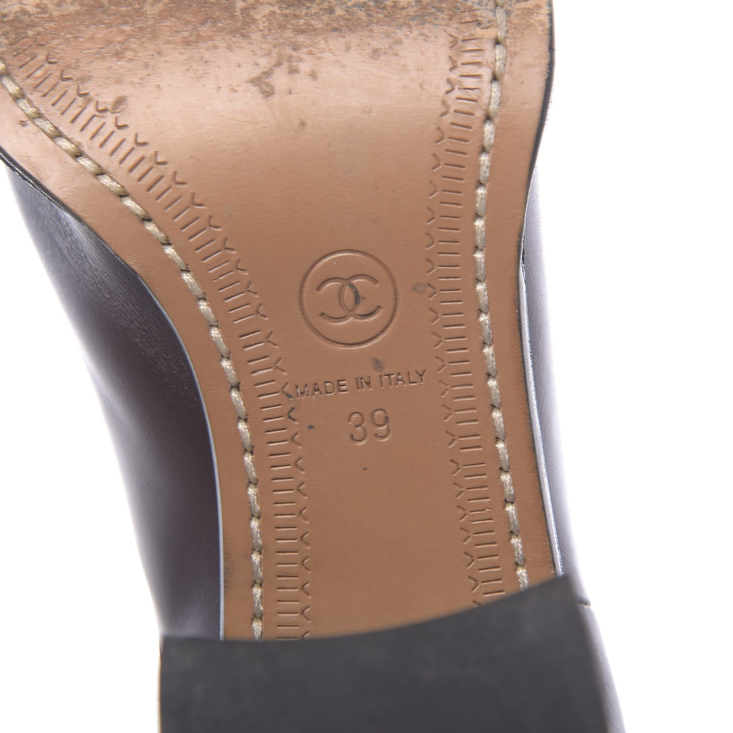 Glazed Calfskin Short Boots 39 Dark Brown