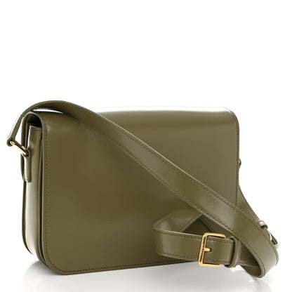 Celine Shiny Calfskin Medium Triomphe Soft Khaki 3 of 9