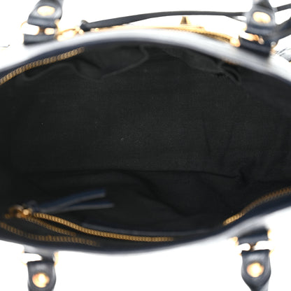 Balenciaga Chevre Gold Metallic Edge Hardware S City Bleu Nuit Dark Sea 6 of 13