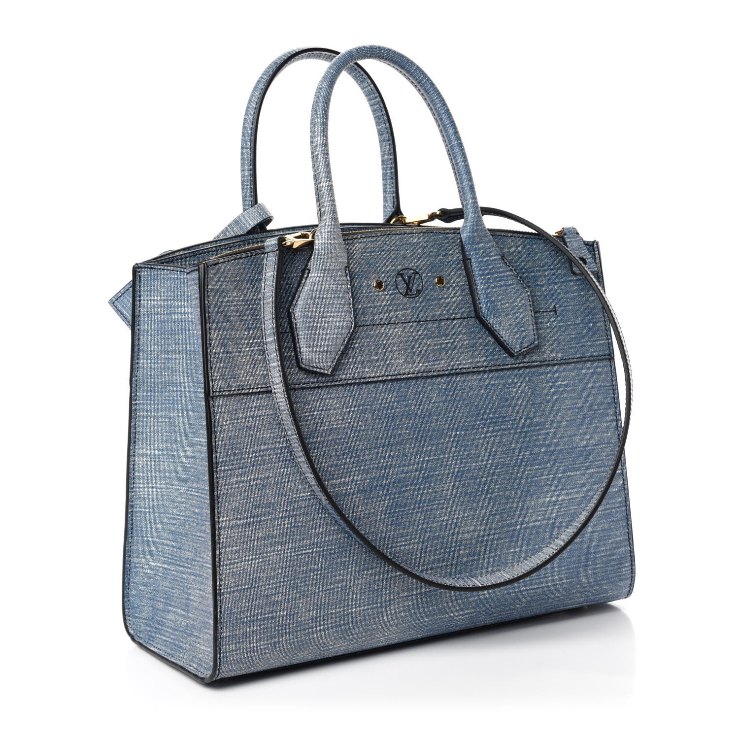 Louis Vuitton Epi City Steamer MM Blue Jean 4 of 10