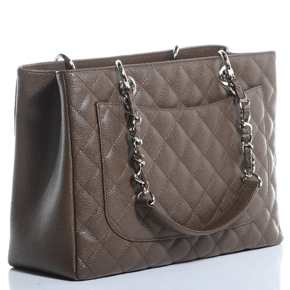 Chanel Caviar Grand Shopping Tote GST Dark Brown 3 of 7