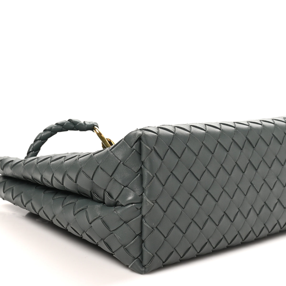Nappa Intrecciato Medium Andiamo Shoulder Bag Aloe