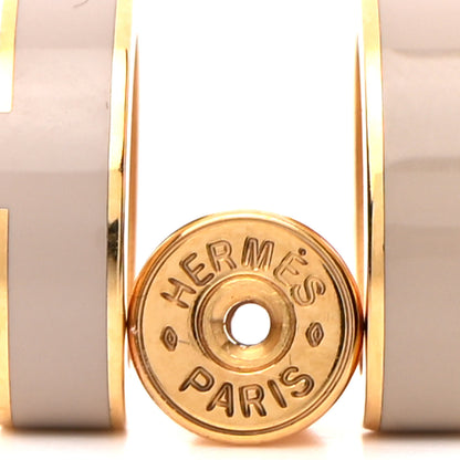 Hermes Gold Lacquered Pop H Earrings Marron Glace 4 of 7