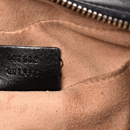 Gucci Calfskin Matelasse Small GG Marmont Chain Shoulder Bag Black 6 of 16