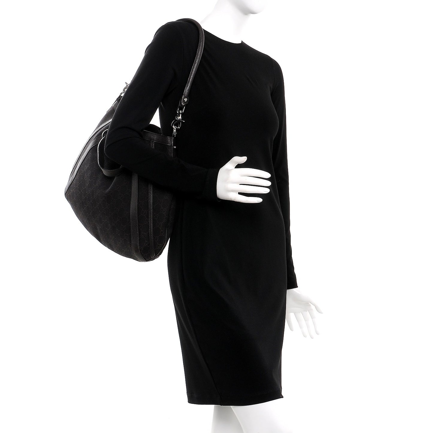 Monogram Medium Abbey Convertible Tote Dark Brown