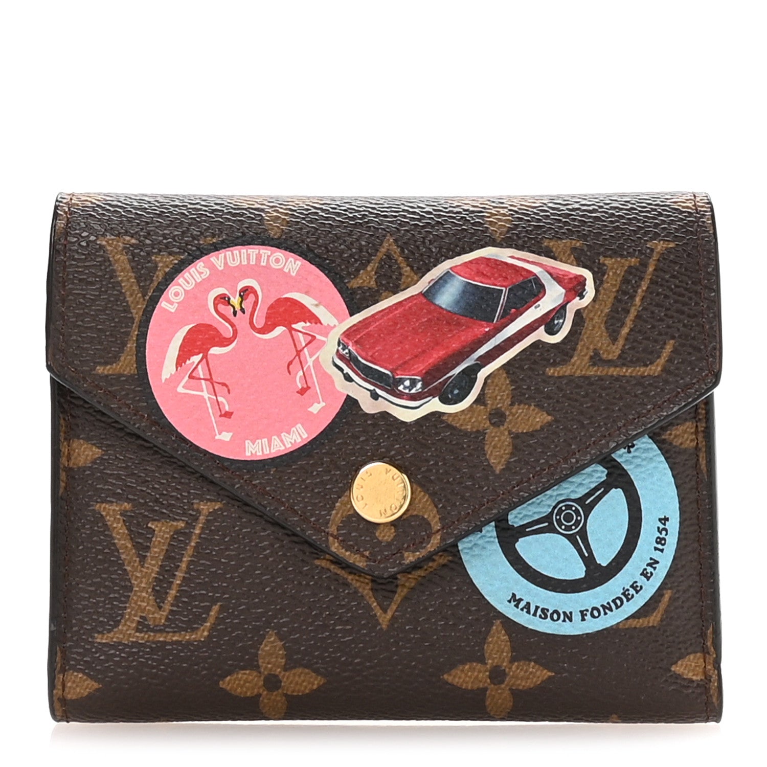 Louis Vuitton Monogram World Tour Victorine Wallet 1 of 6