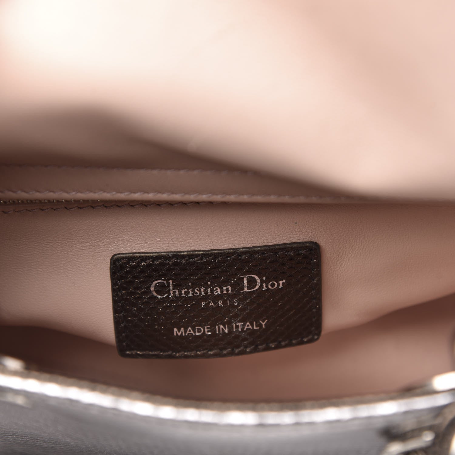 Christian Dior Metallic Karung Mini Lady Dior Silver Bronze 6 of 12