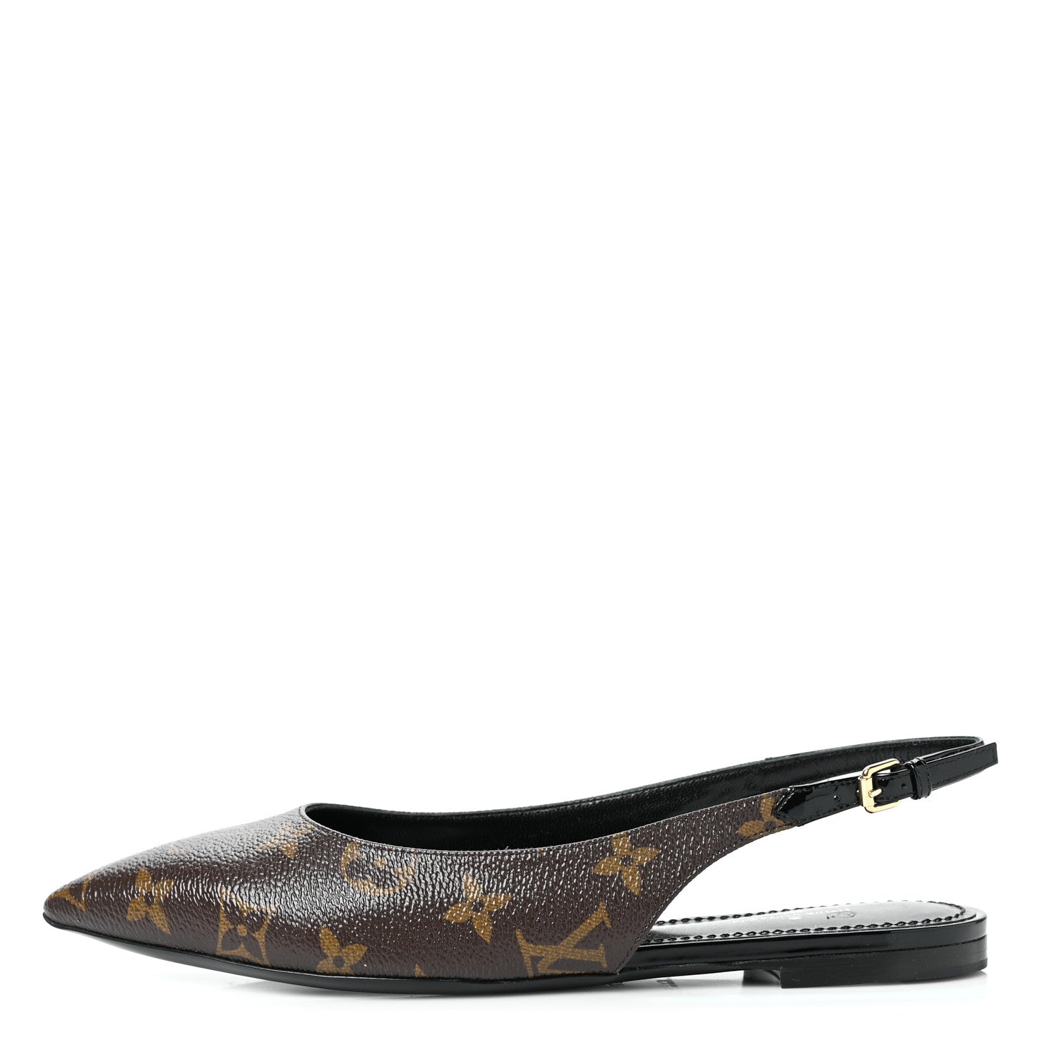 Louis Vuitton Patent Monogram Cherie Slingback Ballerina Flats 37 1 of 8