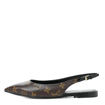 Louis Vuitton Patent Monogram Cherie Slingback Ballerina Flats 37 1 of 8