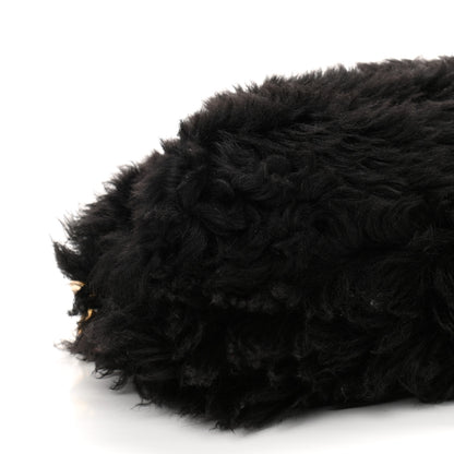 Bottega Veneta Shearling Lambskin The Pouch Chain Black 9 of 10