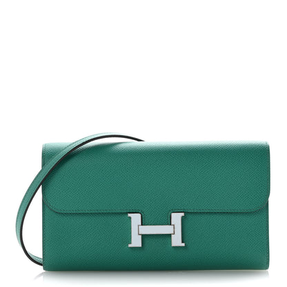 Hermes Epsom Constance Long To Go Wallet Vert Jade Bleu Brume 1 of 15