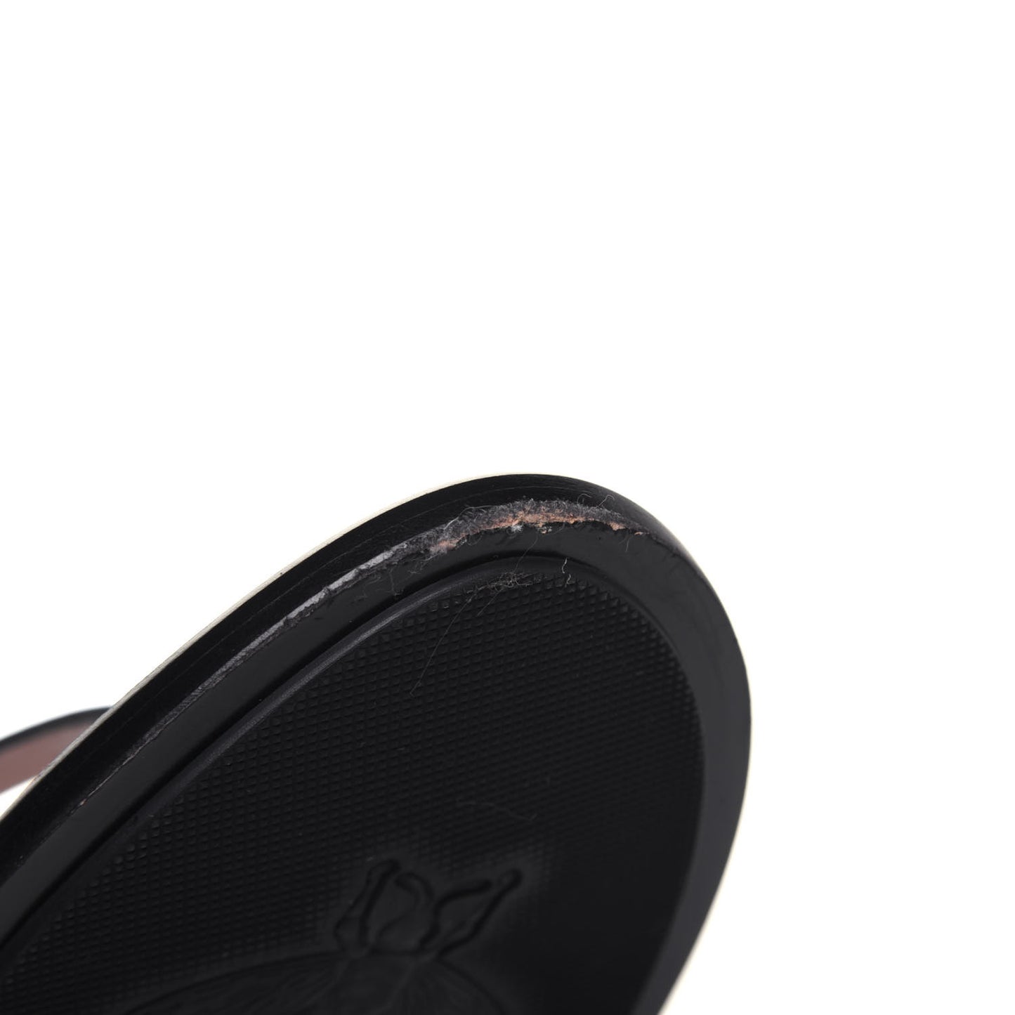 Calfskin GG Marmont Thong Sandals 38 Black