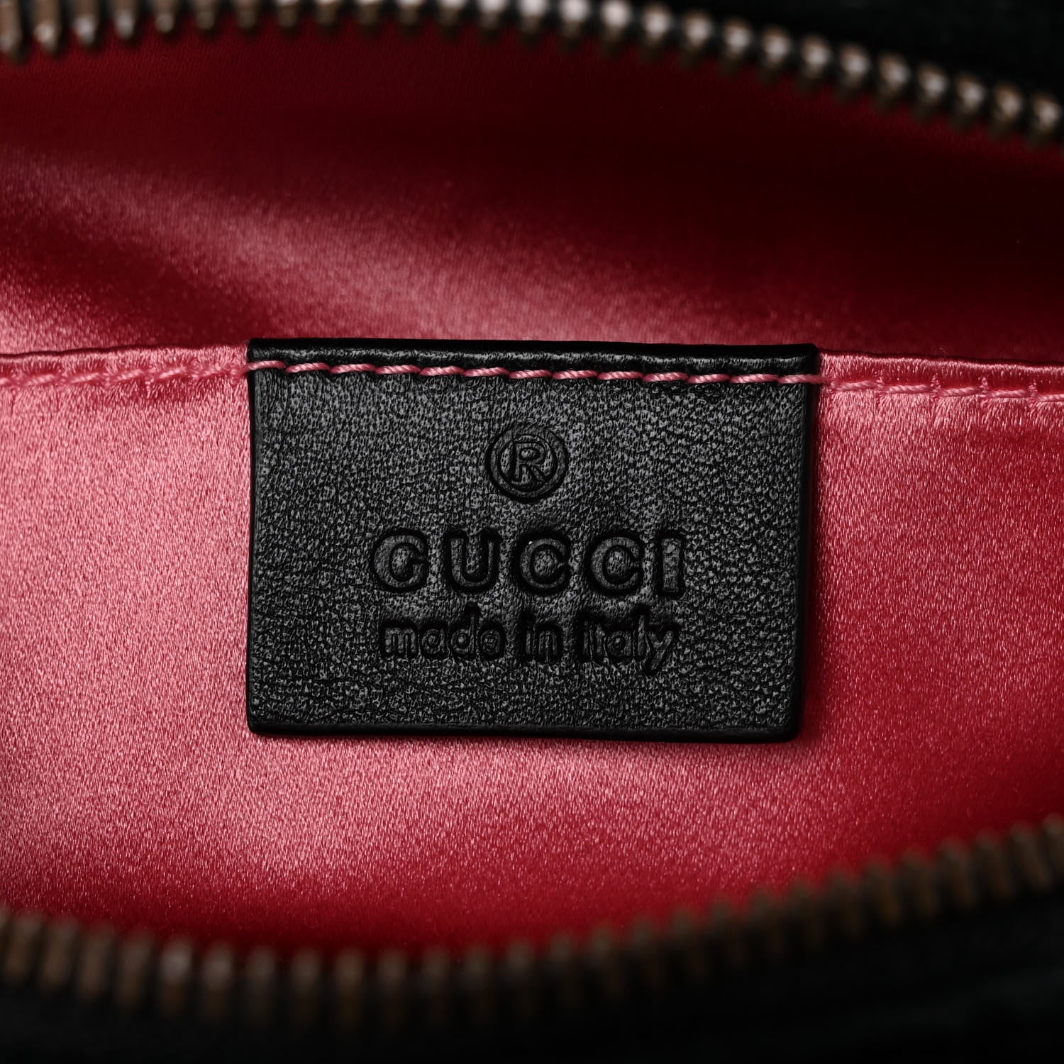 Gucci Velvet Matelasse GG Marmont Belt Bag 85 34 Black 6 of 9