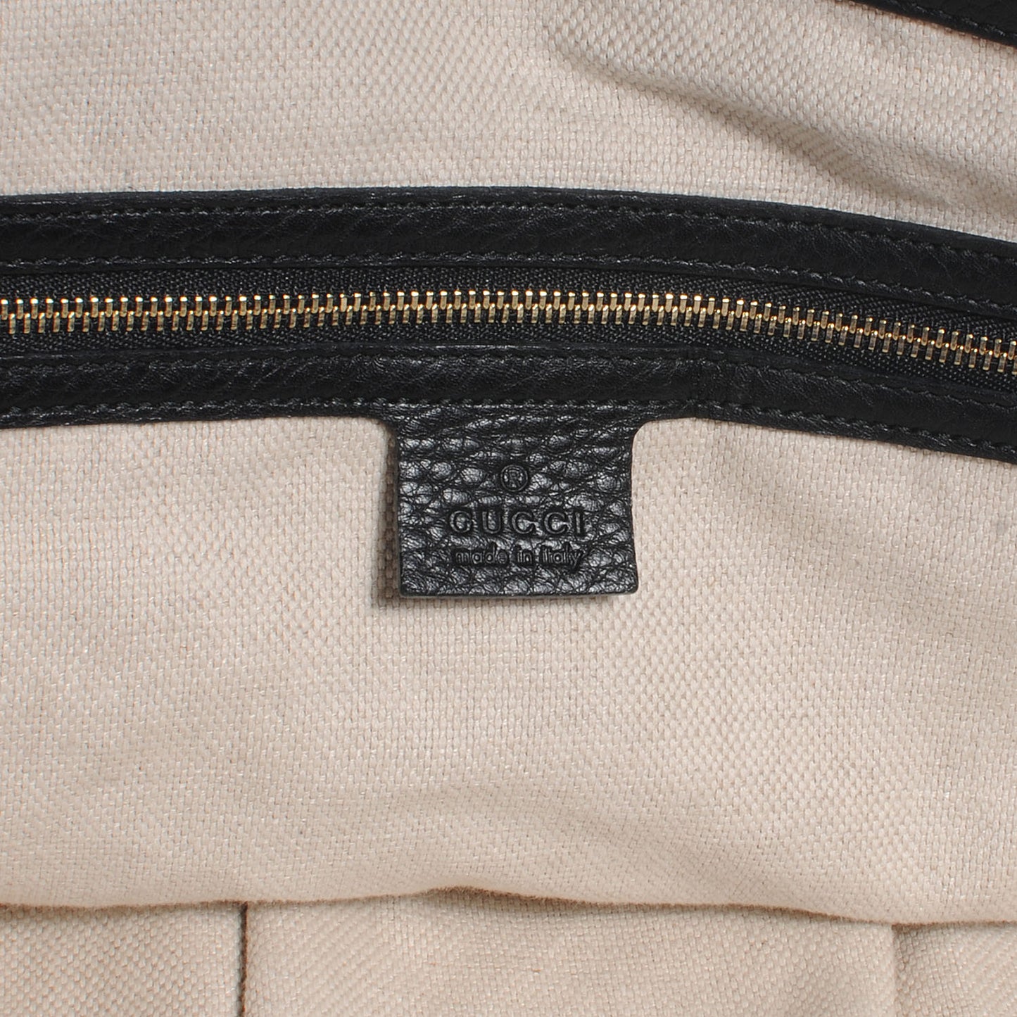 Pebbled Calfskin Large Soho Top Handle Bag Black
