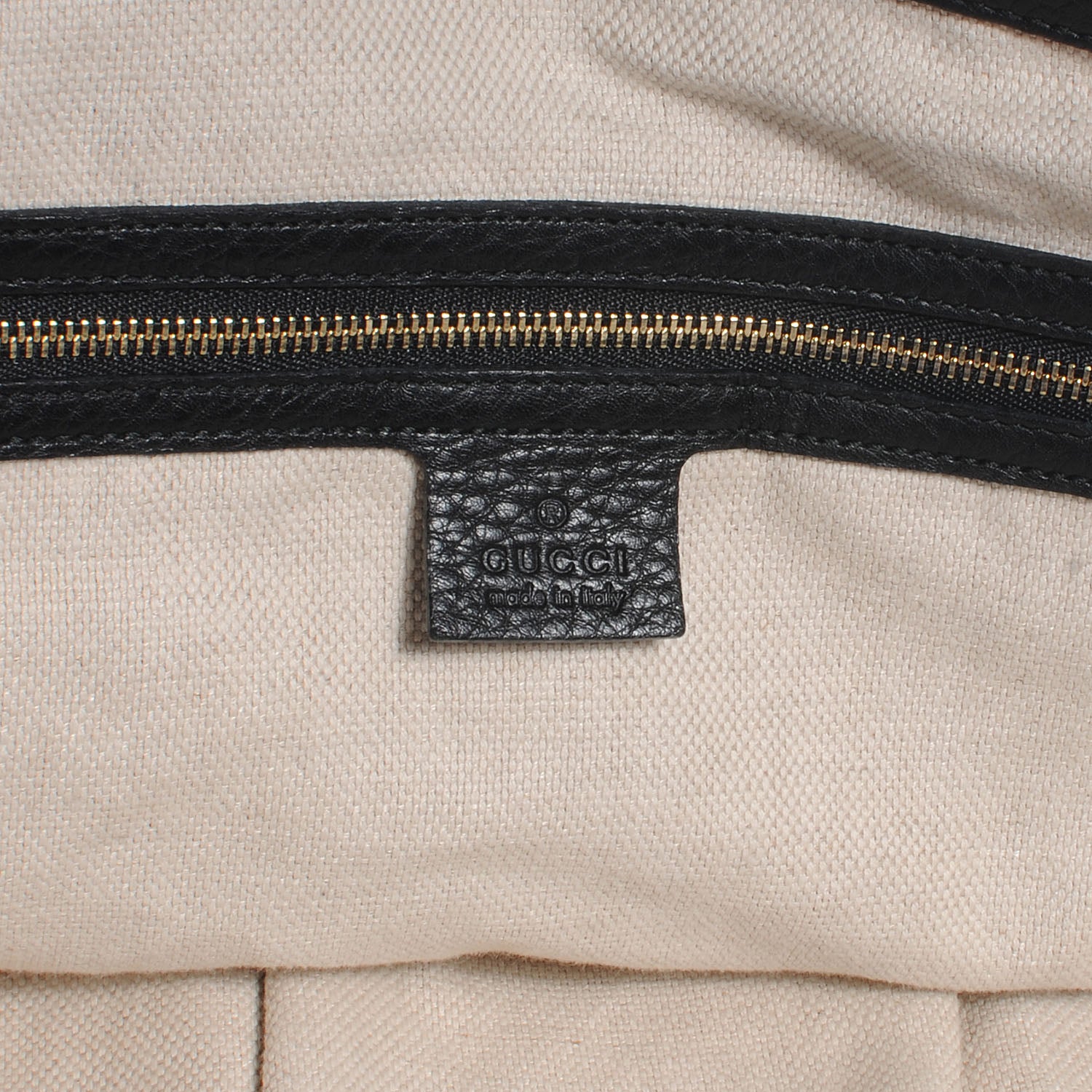 Gucci Pebbled Calfskin Large Soho Top Handle Bag Black 6 of 7