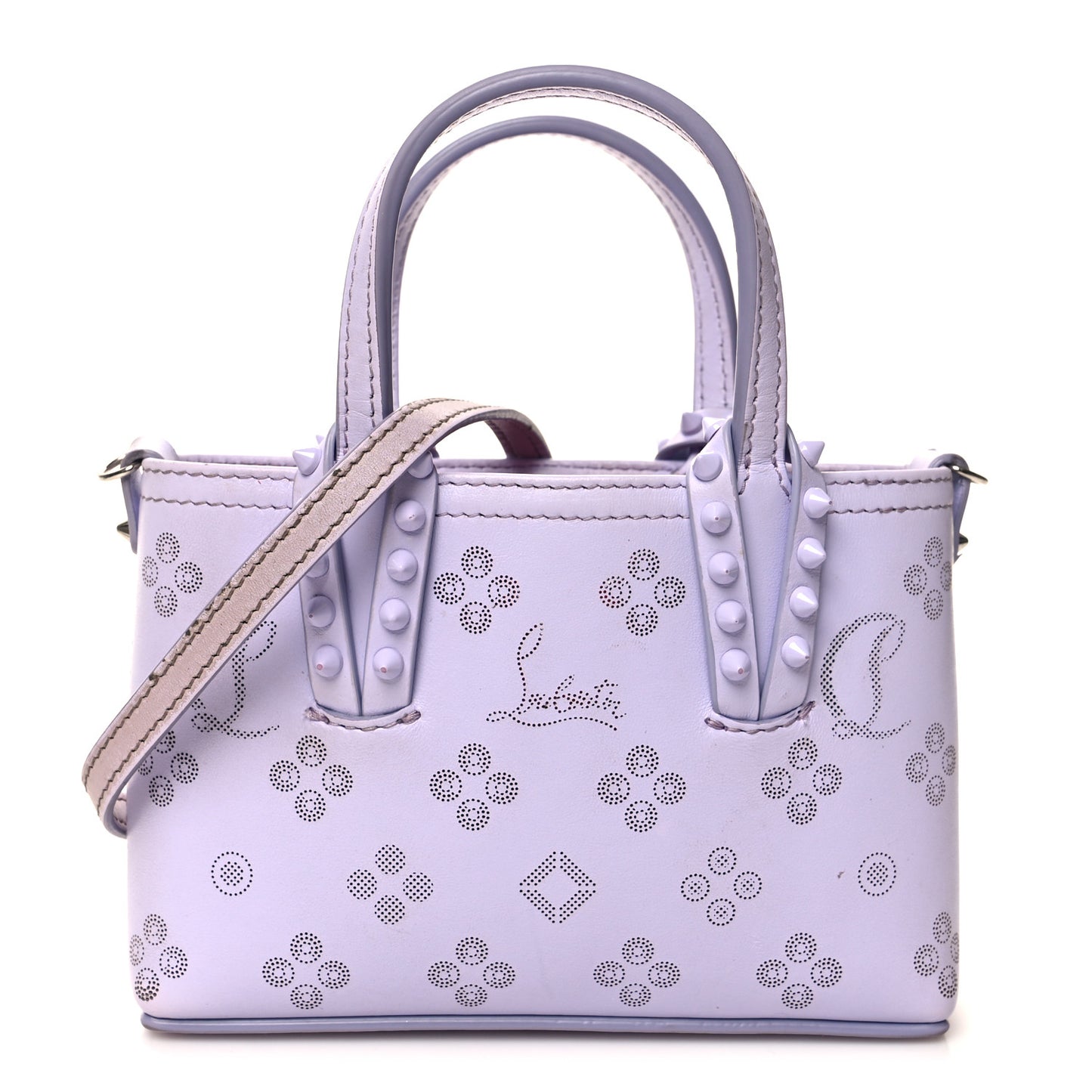 Calfskin Loubinthesky Mini East West Cabata Tote Lavender